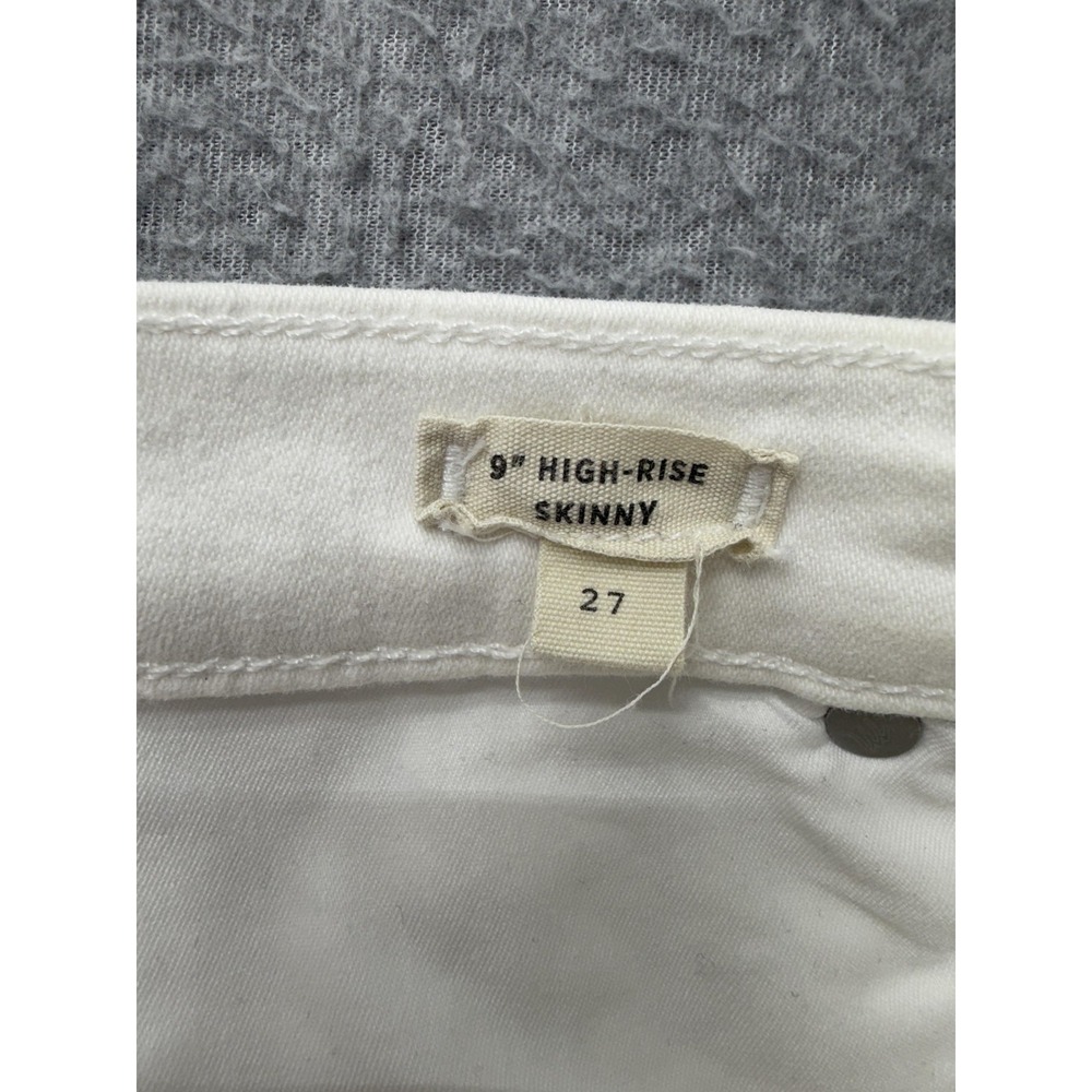 Madewell 9 Skinny Jeans Womens‎ 27x27 White Mid Rise Slim Stretch Denim H5769 - Picture 11 of 15